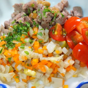 猪肉と納豆の混ぜごはん