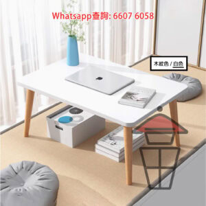 CT11 木系簡約咖啡桌 茶几 [白色] Classic Wooden Coffee Table 原木支架 古樸風貌