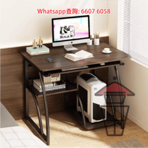 DK71 小型兒童 學習枱/電腦枱/書桌 [黑胡桃色] Children Computer Desk 蝸居首選 附主機托/鍵盤位/儲物架