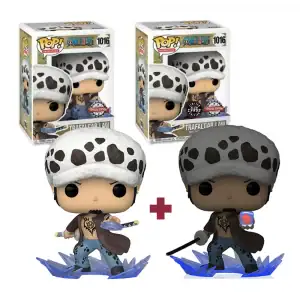 Lot 2 Figurines Funko Pop / Trafalgar Law N°1016 / One Piece (Glow Chase + Funko Spécial édition)