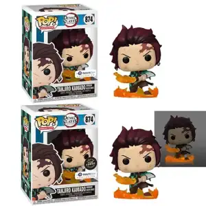 Lot 2 Figurines Funko Pop / Tanjiro Kamado N°874 / Demon Slayer / (1Glow Chase Funko Spécial édition + 1Spécial édition)