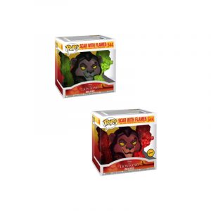 Lot 2 Figurines Funko Pop Deluxe / Scar With Flames N°544 / Le Roi Lion / Disney / Funko Spécial édition (1 Chase + 1 Normal)