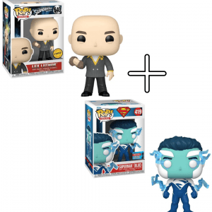 Lot 2 Figurines Funko Pop / Superman Blue N°419 "2021 Fall Convention" & Lex Luthor N°540 "Chase"
