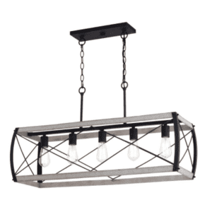 Montclare 5-Light Linear Chandelier – Farmhouse Rectangular Style