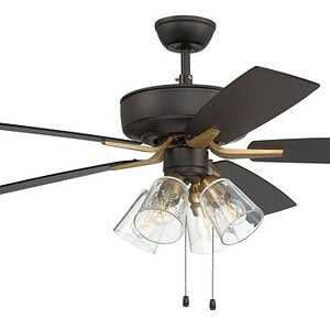 Pro Plus 104 Indoor 52-inch ceiling fan with reversible blades and integrated LED light kit