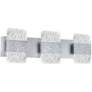 Carolina 21-inch LED wall sconce with textured glass and pewter finish by CWI Lighting