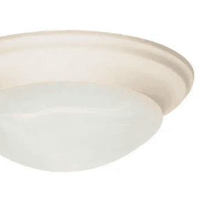 12-inch twist lock flush mount ceiling light with alabaster glass diffuser