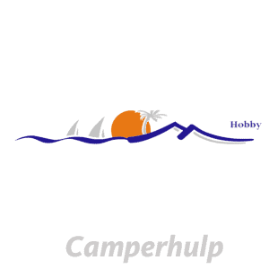 Hobby Vakantie Sticker Zijkant Grijs Caravan