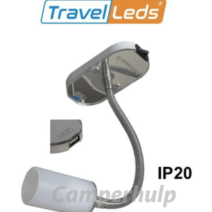 TravelLeds opb spot Ch flex led 5K 260mm opaal switch/usb