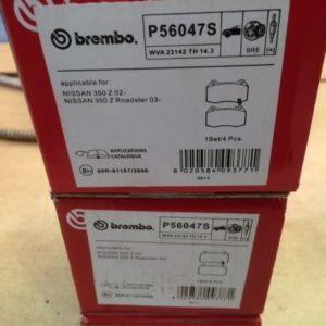 P56047 NISSAN 350Z FRONT BREMBO DISC PADS