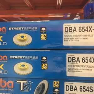 DBA654X10 XDRILLED FRONT ROTORS WRX-STI