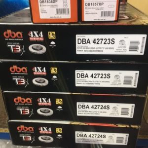 DBA42723S & DBA42724S DBAT3 FRONT & REAR SLOTTED ROTORS