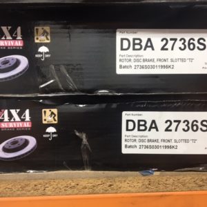 DBA2736S PRADO FRONT SLOTTED DISC ROTORS