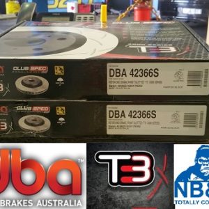 DBA42366S T3 FRONT SLOTTED ROTORS suit RENAULT MEGANE
