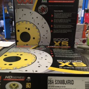 DBA52068BLKRXD DBA52068BLKLXD 2 PIECE FRONT X DRILLED  HSV VE GTS 390mm