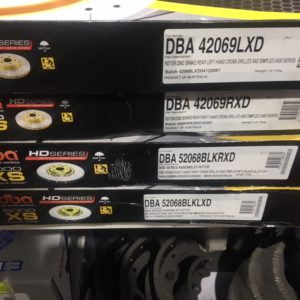DBA52068BLKRXD DBA52068BLKLXD 2 PIECE FRONT X DRILLED  HSV VF GTS 390mm & REARS 372MM