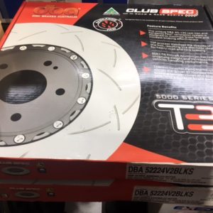 DBA52224BLKS EVO X 2 PIECE FRONT SLOTTED ROTORS