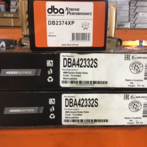 DBA42332S D23 NAVARA SLOTTED ROTORS & XP DISC PADS
