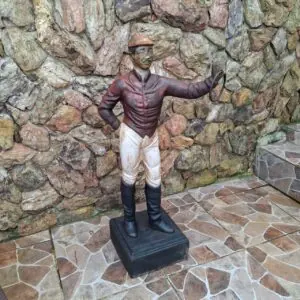Jóquei de Ferro Fundido White Oak Foundry Poste de Amarrar Cavalo