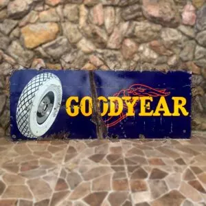 Placa Esmaltada Original Goodyear Anos 30/40