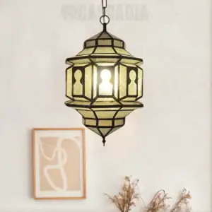 Lustre DT en cuivre, plafonnier artisanal fait main au design moderne et traditionnel, élégant et résistant.