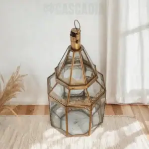 Fanal Reema en cuivre fait main, meuble décoratif élégant pour salon, salle à manger ou entrée