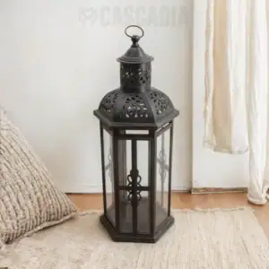 Lanterne Poseidon en cuivre fait main, fanal artisanal élégant pour salon, chambre ou entrée