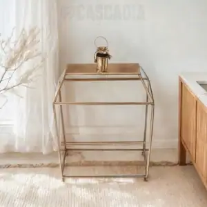 Fanal en cuivre fait main, meuble décoratif élégant pour salon, salle à manger ou entrée
