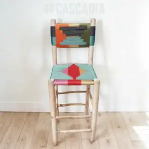 Alternative view of Tabouret Boho en Bois Massif