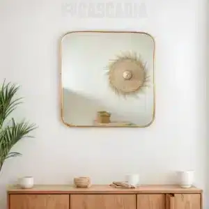 Miroir Marie Anne en laiton doré, design élégant et durable pour entrée, salon ou chambre