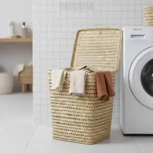 anier de rangement rond – style naturel et artisanat