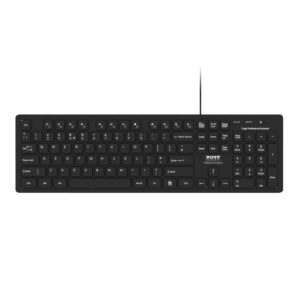 Port Connect Tough Office USB Keyboard, Black