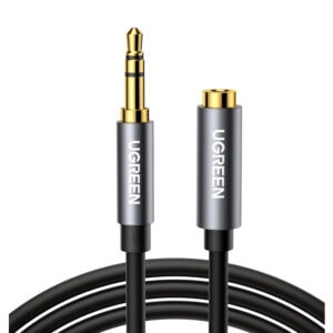 UGREEN AV118 3.5mm AUX Extension Cable 2m – Male to Female –(Black)