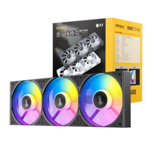 Antec Connect 120 ARGB PWM Fan 3 Pack, Black