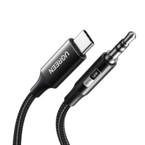UGREEN USB Type-C to 3.5mm AUX Audio Cable 1M, Black