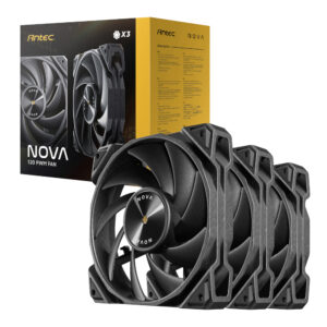 Antec NOVA 120 PWM Fan 3 Pack with Speed Controller, Black