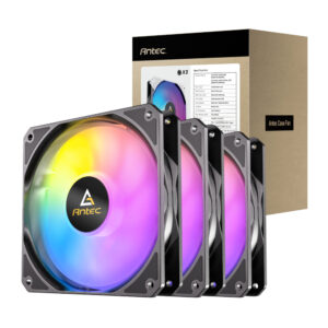 Antec P12 ARGB 120 PWM Case Fan 3 Pack, Black