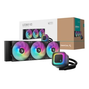 DeepCool LE360 V2 ARGB 360mm AIO Liquid Cooler, Black