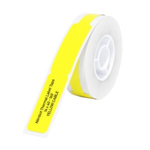 NIIMBOT D11/D110/D101/H1S Thermal Label 12.5x74mm, 65 Labels Per Roll, Yellow for Cable
