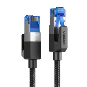 UGREEN Cat8 Nylon Braided Ethernet Cable, 40Gbps with Modular Plugs, 5m