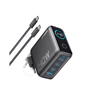 Anker 140W 4 Port Charger With Cable, Grey