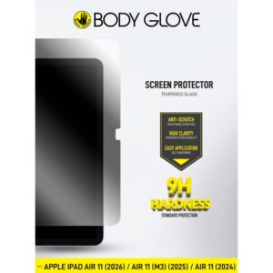 Body Glove Tempered Glass Screen Protector, Apple iPad Air 11 (2024-2026), Clear