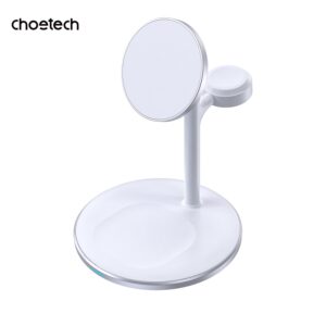 Choetech Fast Wireless 3 In 1 Magnetic Charging Stand T585-F 15W, White