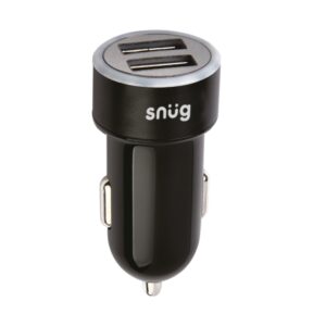 Snug Car Juice Dual USB Port Car Charger With Lightning Cable, 3.4A