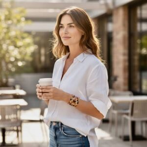 manchette Bohos laiton plaqué or