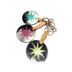 Porte-clés Nejma en corne et résine