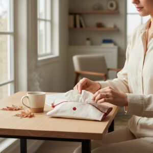 étui cache boîte mouchoirs en kiria