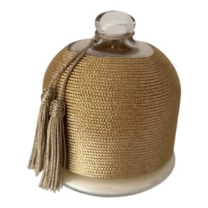 bougie cloche fil de soie argent