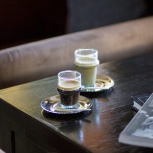 Lot de 6 verres expresso en verre Beldi marocain