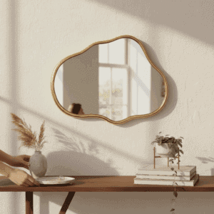 miroir nuage en laiton